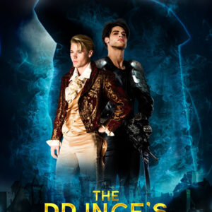 Book cover of the omnibus edition with an illustration of a blond prince and dark haired warrior with the silhouette of a dark hooded figure in the background