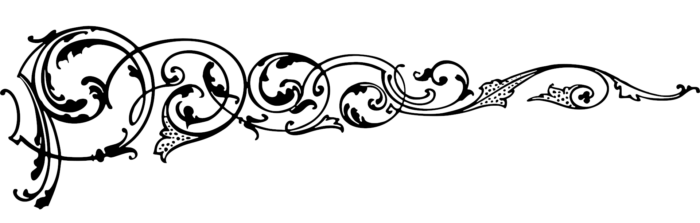 Fancy victorian era calligraphic scrollwork